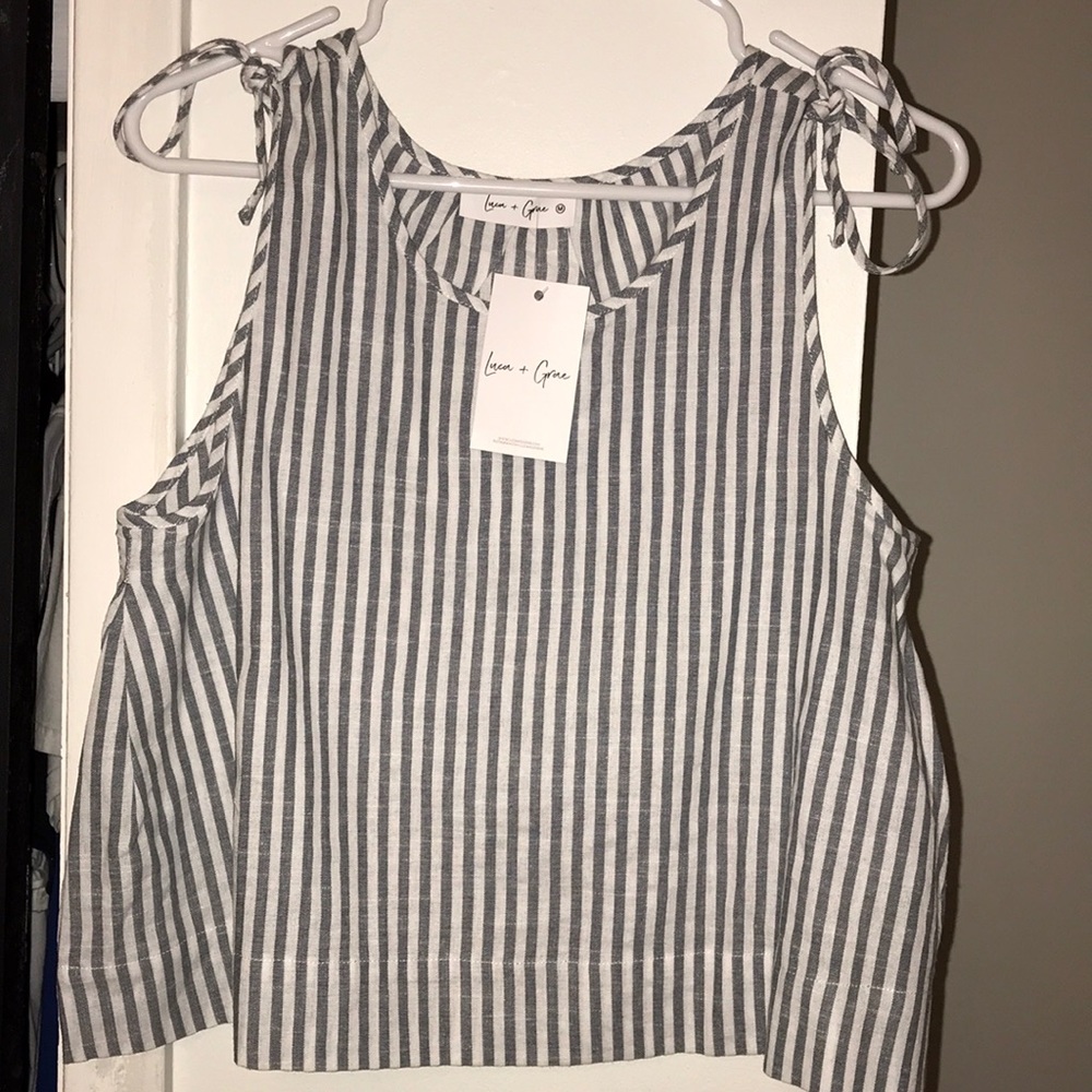 Cute Summer Blue and White Striped Top